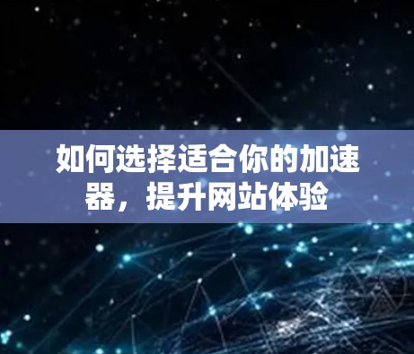 如何选择适合你的加速器，提升网站体验