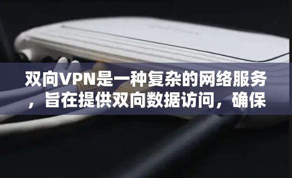 双向VPN是一种复杂的网络服务，旨在提供双向数据访问，确保数据的安全性。以下是关于双向VPN的详细总结