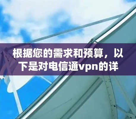 根据您的需求和预算,以下是对电信通vpn的详细分析和建议