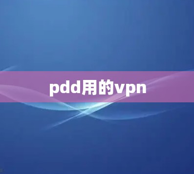 pdd用的vpn