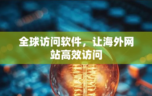 全球访问软件,让海外网站高效访问