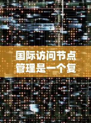 国际访问节点管理是一个复杂且重要的领域,涉及多个方面,旨在确保访问控制的透明性、效率和合规性。以下是对该领域的重要内容的总结 国际访问节点管理是一个复杂且重要的领域,涉及多个方面,旨在确保访问控制的透明性、效率和合规性。以下是对该领域的重要内容的总结