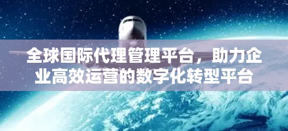 全球国际代理管理平台，助力企业高效运营的数字化转型平台