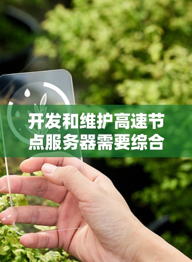 开发和维护高速节点服务器需要综合考虑硬件、软件和性能等多个方面。以下是详细的步骤指南