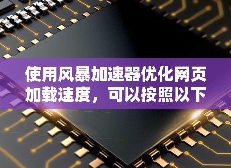 使用风暴加速器优化网页加载速度,可以按照以下步骤进行 使用风暴加速器优化网页加载速度,可以按照以下步骤进行