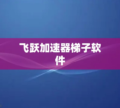 飞跃加速器梯子软件 飞跃加速器梯子软件
