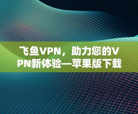 飞鱼VPN,助力您的VPN新体验—苹果版下载与使用指南