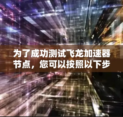 为了成功测试飞龙加速器节点,您可以按照以下步骤进行操作