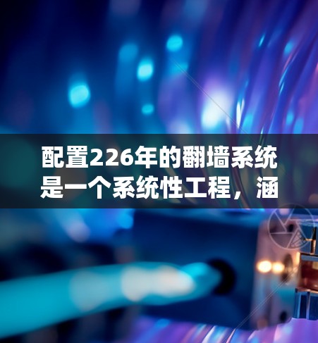 配置226年的翻墙系统是一个系统性工程，涵盖安装防火墙工具、配置设备、设置规则以及动态维护。以下是一个详细的步骤指南