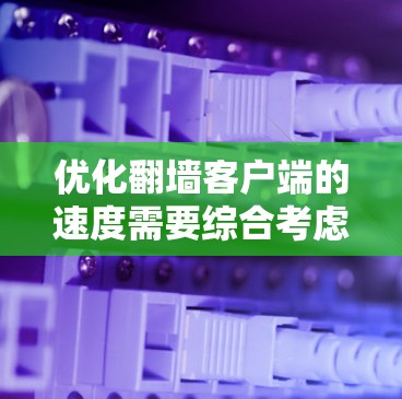 优化翻墙客户端的速度需要综合考虑多个因素，包括客户端的性能优化、网络流量优化、防火墙配置优化、网络协议优化、数据库优化、缓存优化以及网络缓存工具的使用。以下是一些实用的技巧，帮助提升客户端的性能