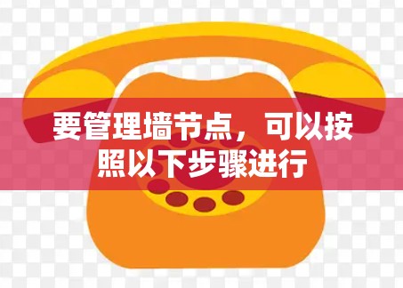 要管理墙节点,可以按照以下步骤进行