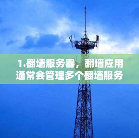 1.翻墙服务器,翻墙应用通常会管理多个翻墙服务器,用户可以通过节点库快速访问这些服务器