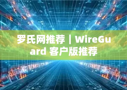 罗氏网推荐|WireGuard 客户版推荐 罗氏网推荐|WireGuard 客户版推荐
