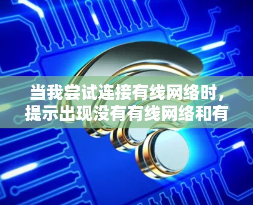 当我尝试连接有线网络时，提示出现没有有线网络和有线网络被禁用了，这表明我的手机没有被正确连接到有线网络，或者有线网络被禁用了。我需要检查以下步骤来解决